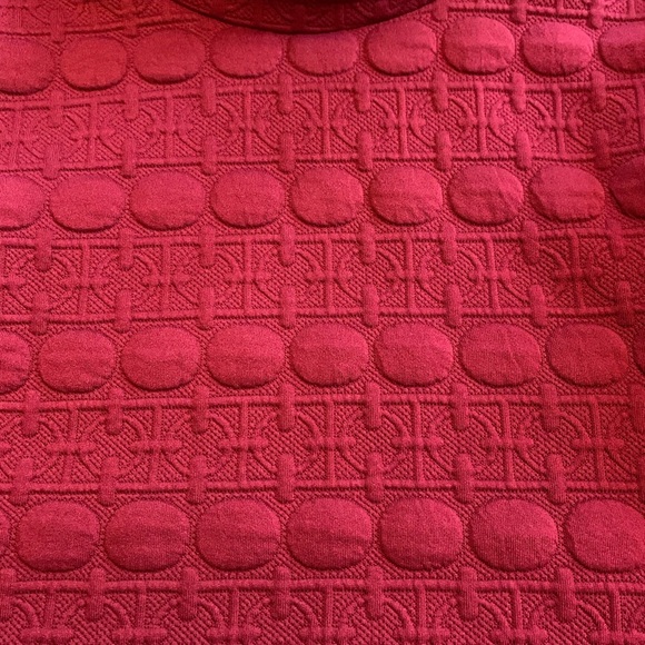 Shangyu Deep Red Mock Turtleneck Quilted Dress - Size L - Picture 2 of 8